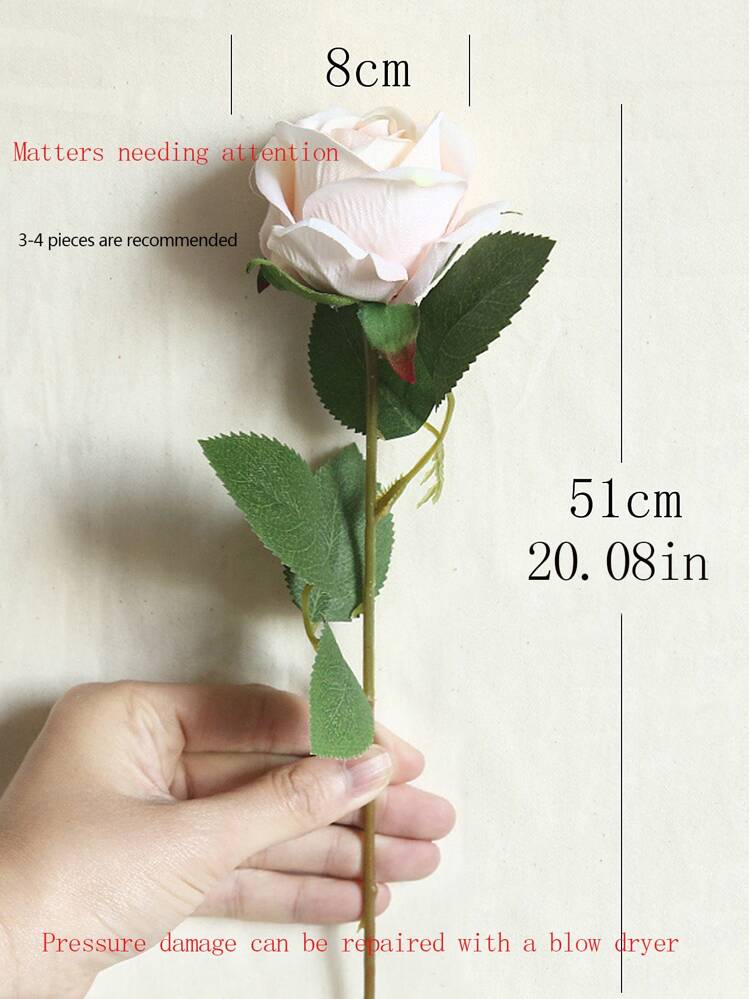 Fiori artificiali 25 rose finte in schiuma blu polvere con steli per