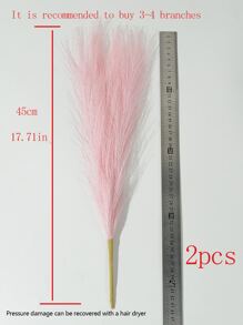 2入組/包人造蒲葦草大號高大蓬鬆人造假花波西米亞風裝飾蘆葦花瓶填料農舍家庭婚禮裝飾 - 粉色 - 查看 3