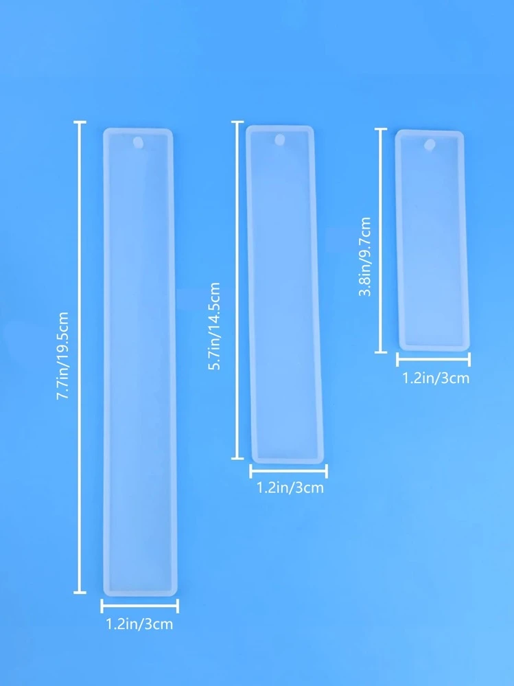 2 Stampo In Silicone Per Segnalibro Fai Da Te – Rettangolare Per Resina Epossidica, Creativo, Riutilizzabile