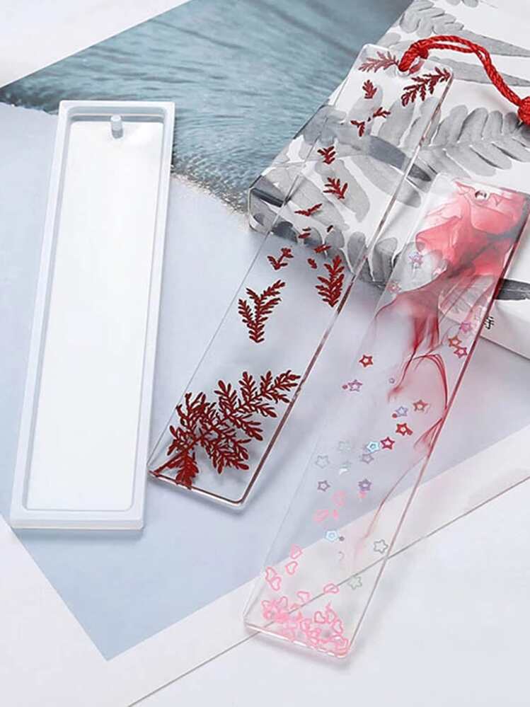 Stampo In Silicone Per Resina – 2 Pezzi Rettangolari Per Segnalibri, Fai Da Te, Artigianato, Gioielli, Creativo - 2