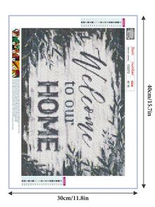 Slogan Graphic DIY Diamond Unframed Painting - Multicolor - View 2