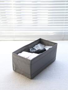 Bộ hộp đựng đồ nhiều ngăn bằng vải Oxford trơn màu, có thể giặt được, không nắp, thích hợp để đựng mỹ phẩm, đồ lót, giấy vệ sinh, đồ lộn xộn trên bàn làm việc, các vật dụng nhỏ như son môi, đồ trang trí phòng, phòng ngủ, tủ quần áo, điều khiển từ xa phòng khách, sắp xếp đồ lộn xộn với nhiều kích cỡ khác nhau cho nhiều nhu cầu sắp xếp khác nhau - Xám - Xem 3