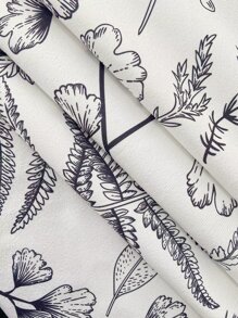 1入組裝植物圖案沙灘巾現代戶外吸水旅行沙灘巾 - 彩色 - 查看 5