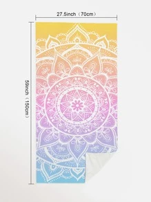 1入組曼陀羅圖案沙灘巾現代織物沙灘巾適用於海灘 - 彩色 - 查看 2