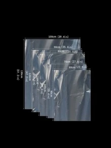 5 piezas Bolsa de almacenaje transparente plegable - transparente - Ver 4