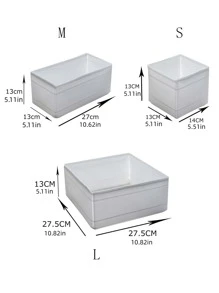Multi-Piece Set Of Solid Color Oxford Cloth Washable Lidless Storage Boxes, Suitable For Storing Cosmetics, Underwear, Toilet Paper, Desktop Clutter, Small-Sized Items Like Lipstick, Decorating Room, Bedroom, Wardrobe, Living Room Remote Controls, Keeping Clutter Organized With Different Sizes For Various Organizing Needs