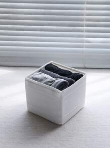 Multi-Piece Set Of Solid Color Oxford Cloth Washable Lidless Storage Boxes, Suitable For Storing Cosmetics, Underwear, Toilet Paper, Desktop Clutter, Small-Sized Items Like Lipstick, Decorating Room, Bedroom, Wardrobe, Living Room Remote Controls, Keeping Clutter Organized With Different Sizes For Various Organizing Needs