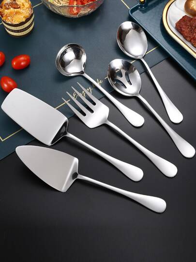 6pcs Stainless Steel Cutlery Set School Supplies,Christmas Gift