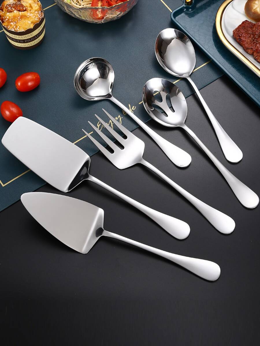 6pcs Stainless Steel Cutlery Set School Supplies,Christmas Gift