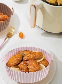 1pc Random Color Silicone Air Fryer Tray Air Fryer Kitchen Air Fryer Liners Air Fryer Paper Airfryer Air Frier - Multicolor - View 4
