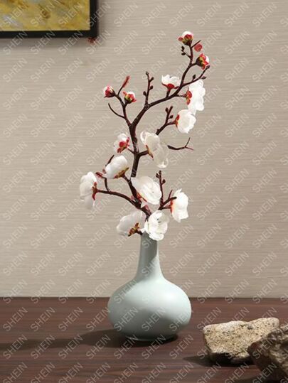 رمضان زينة رمضان قطعة واحدة من الزهور الاصطناعية، فرع زهرة البرقوق الزائف بطول 28 سم للديكور المنزلي، عيد الحب، هدية