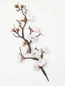 رمضان زينة رمضان قطعة واحدة من الزهور الاصطناعية، فرع زهرة البرقوق الزائف بطول 28 سم للديكور المنزلي، عيد الحب، هدية