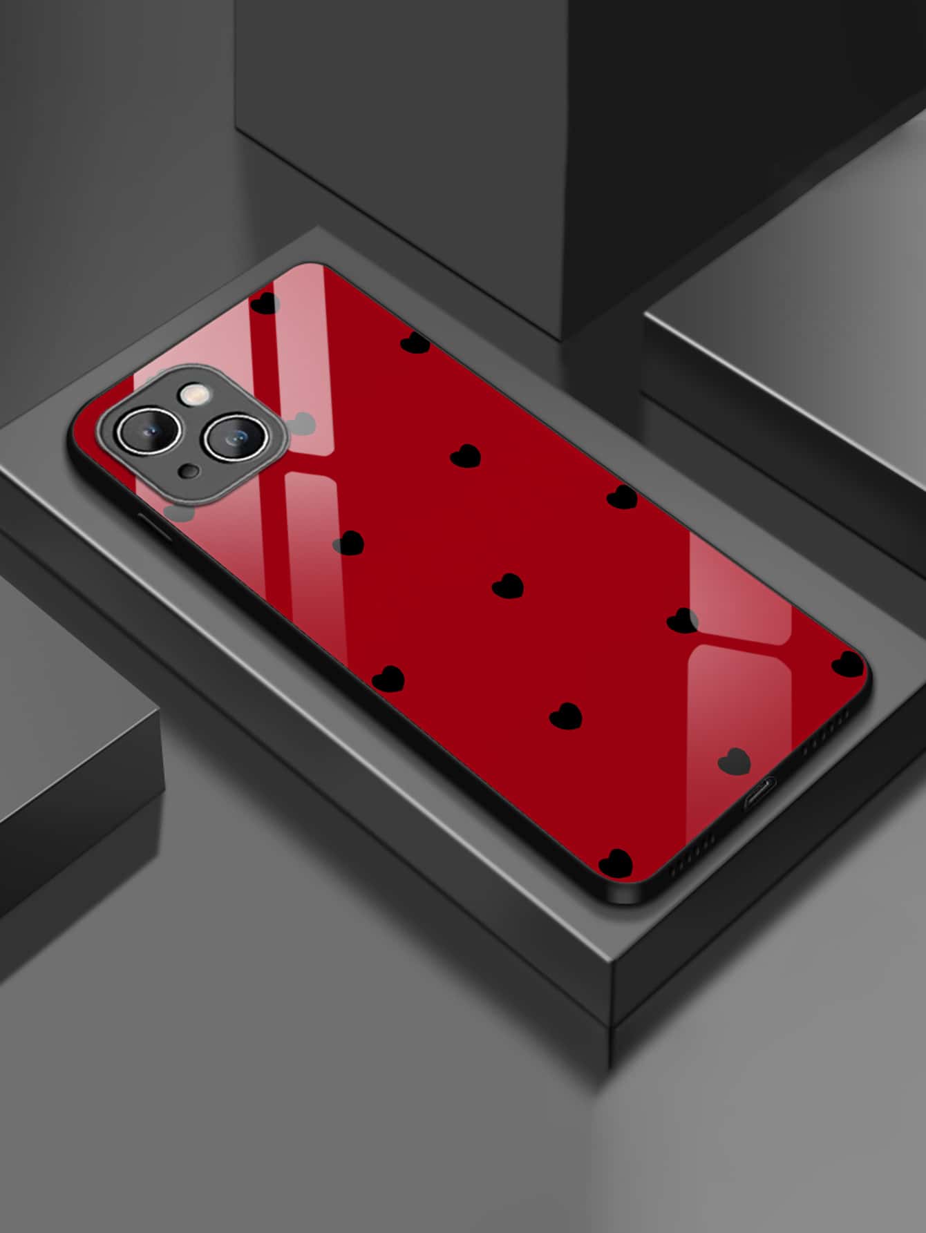 Heart Shaped Glass Case Compatible With Apple And Smartphones - Multicolor - View 1