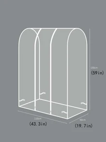 1pc Clear Clothing Cover - Clear - View 3
