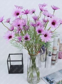 Nejlue Artificial Flowers/Plants1111 Home & Living 1pc Artificial Daisy Flower Green Silk Fake Floarl,Polyester Cloth Made Of Antioxidant And Non-Fade, Modern Simple Nordic Style For Wedding Decoration DIY Wreath Material,Bride Holding Flower,Home, Dining Room,Living Room,Bedroom,Birthday Party Decoration Materials, Valentine's Day And New Year Christmas Festival Spring Gifts Decor - Multicolor - View 2