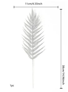 1 件人造棕榈/蕨叶，金属金色/银色/粉色，镂空设计，用于春季装饰、情人节、生日毕业礼物、假植物