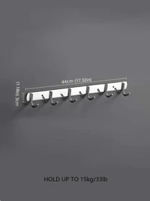 1pc Stainless Steel Row Hook - Silver - View 6