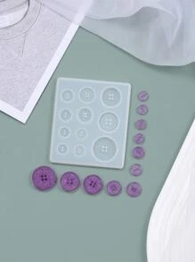 Thiết kế nút 1pc Khuôn silicon tự làm - trắng - Xem 1