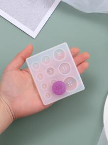 Thiết kế nút 1pc Khuôn silicon tự làm - trắng - Xem 4