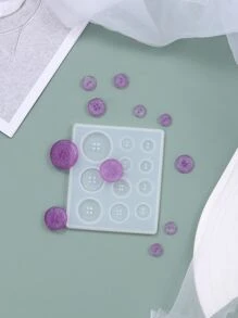 Thiết kế nút 1pc Khuôn silicon tự làm - trắng - Xem 5