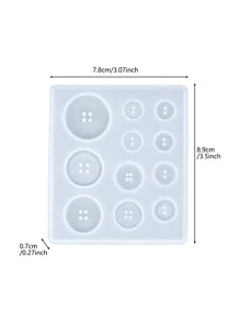 Thiết kế nút 1pc Khuôn silicon tự làm - trắng - Xem 8