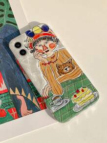 Afternoon Tea Girl Phone Case - Multicolor - View 4
