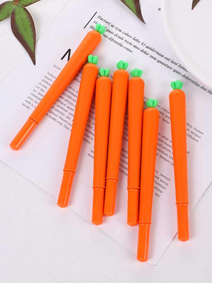 5入組胡蘿蔔形狀圓珠筆 - 黑色 - 查看 1