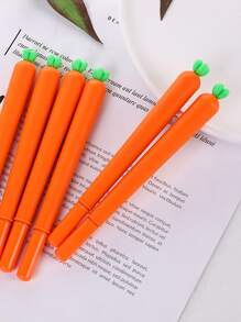 5入組胡蘿蔔形狀圓珠筆 - 黑色 - 查看 5