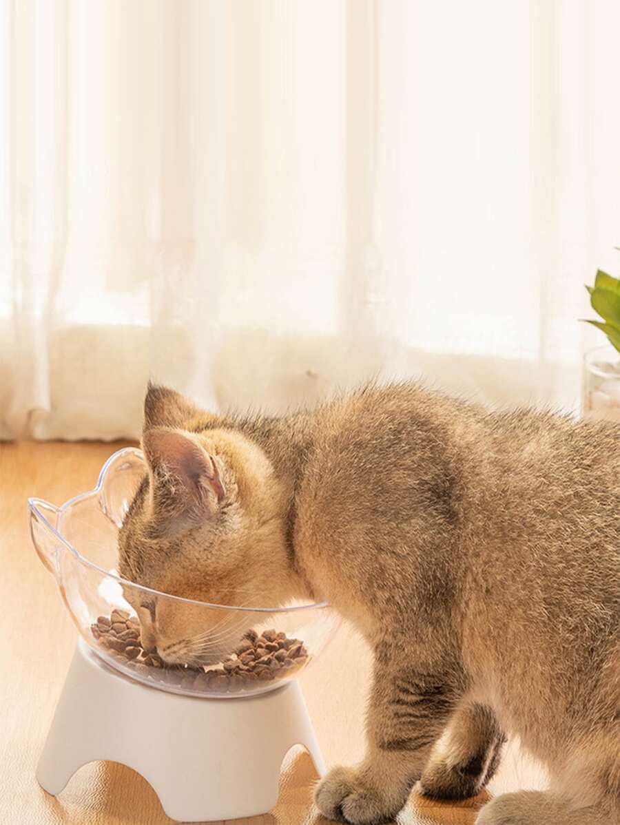 1 pieza Bol para mascotas con diseño de oreja de dibujos animados - transparente - Ver 1