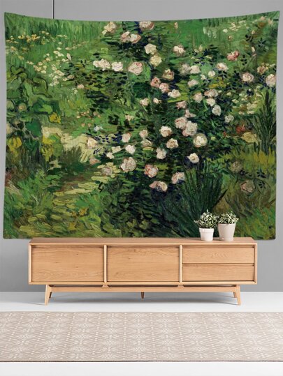 Rose Pattern Tapestry, Flag For Room, Room Decor, Tapestry, Wall Decor, Wall Art ,Room Stuffs, Flags For Room, Home Decor, Wall Tapestry