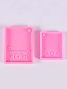 1pc MP3 Design DIY Silicone Mold, Pink Music Player Silicone Mold For DIY - Pink - View 2