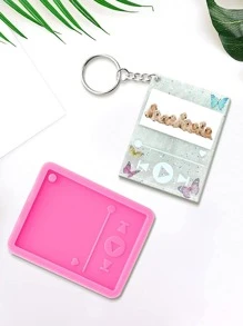 1pc MP3 Design DIY Silicone Mold, Pink Music Player Silicone Mold For DIY - Pink - View 3