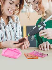 1pc MP3 Design DIY Silicone Mold, Pink Music Player Silicone Mold For DIY - Pink - View 4