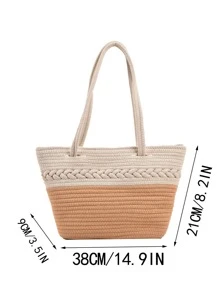 雙色鉤針編織袋 - 彩色 - 查看 7