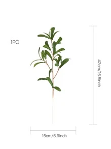 Chi nhánh thực vật nhân tạo 1pc - màu xanh lá - Xem 3