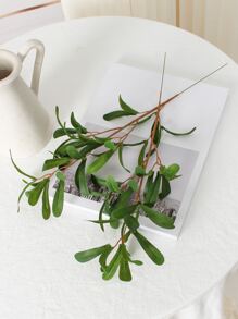 Chi nhánh thực vật nhân tạo 1pc - màu xanh lá - Xem 7