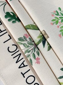 Tapiz con estampado de planta en maceta - Multicolor - Ver 8