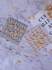 1pc Letter Molds for Chocolate, Alphabet and Numbers Silicone Molds for Making Gummy Candy Chocolate Cake Decoration - Light Grey - View 7