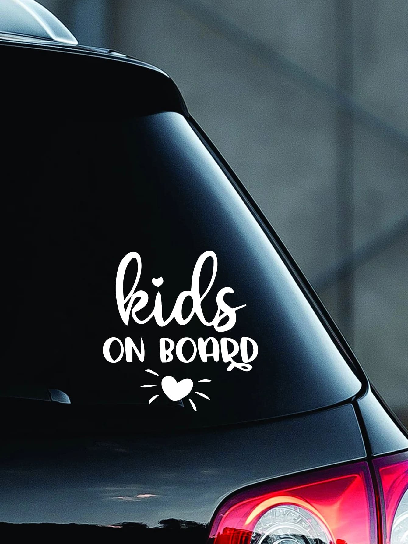 1pc Heart & Slogan Graphic Car Sticker