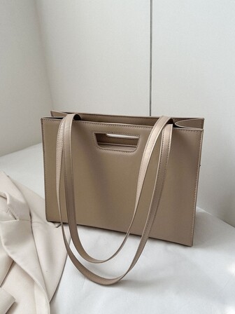 極簡單肩托特包