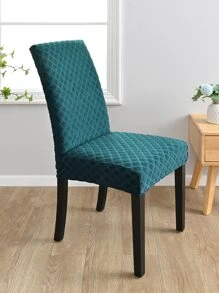 1 cái/4 cái/6 cái Vỏ bọc ghế Jacquard màu trơn chống mèo cào đàn hồi cao - Màu xanh ngọc - Xem 5