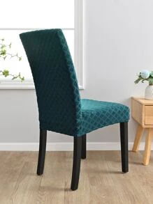 1 cái/4 cái/6 cái Vỏ bọc ghế Jacquard màu trơn chống mèo cào đàn hồi cao - Màu xanh ngọc - Xem 3