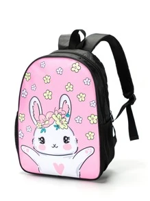 3入組女孩卡通兔圖案背包套裝