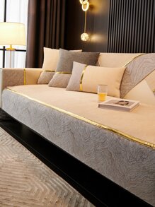 1 Polyester Sofa Khăn Phong Cách Châu Âu Hoa Văn Đá Cẩm Thạch Chống Trơn Trượt Ghế Sofa Chăn Cho Tất Cả Các Mùa - Màu be - Xem 1