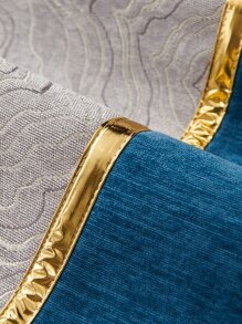 1入組拼色沙灘巾北歐滌綸防滑沙發套毛毯四季皆宜 - 藍色 - 查看 2