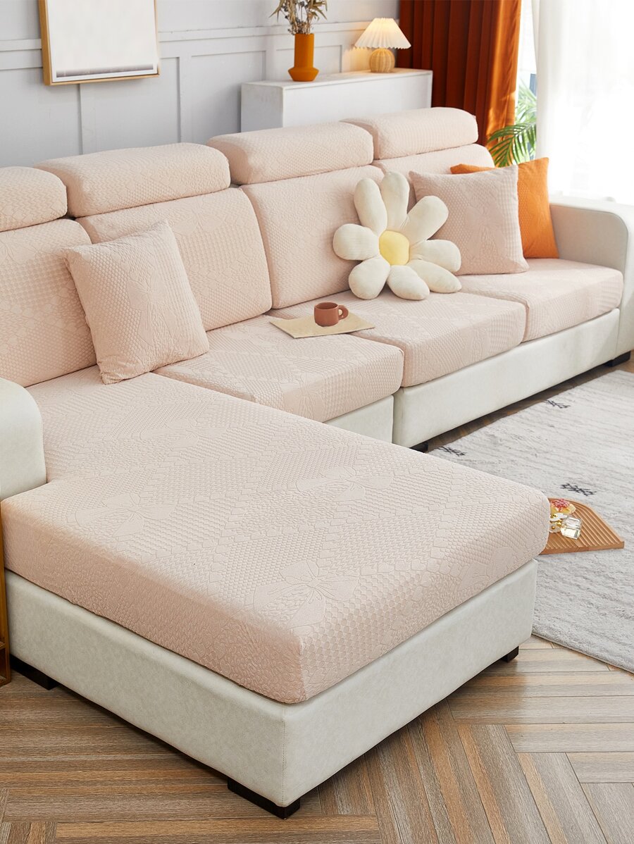 1 Sofa Khăn Hiện Đại Polyester Chống Trơn Trượt Sofa Bọc Chăn Cho Tất Cả Các Mùa - Màu be - Xem 1