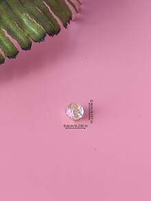 50pcs/set Artificial Crystal DIY Sewing Decoration, Minimalist Transparent Bead DIY Decoration For Clothes - Mustard Yellow - View 2