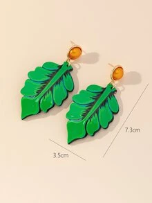 Pendientes largos hoja - Multicolor - Ver 3