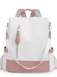 Dung lượng lớn , Không thấm nước , Có thể mang đi Hai âm Ba lô chức năng Đối với Cô gái tuổi teen NỮ Cao đẳng Sinh viên , Cổ cồn trắng Công nhân
工人 Hoàn hảo Đối với Trường học , Cao đẳng , Làm việc , Làm Việc  , Commute , Trở lại Trường - Màu Hồng baby - Xem 1