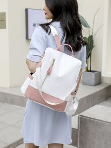 Dung lượng lớn , Không thấm nước , Có thể mang đi Hai âm Ba lô chức năng Đối với Cô gái tuổi teen NỮ Cao đẳng Sinh viên , Cổ cồn trắng Công nhân
工人 Hoàn hảo Đối với Trường học , Cao đẳng , Làm việc , Làm Việc  , Commute , Trở lại Trường - Màu Hồng baby - Xem 2